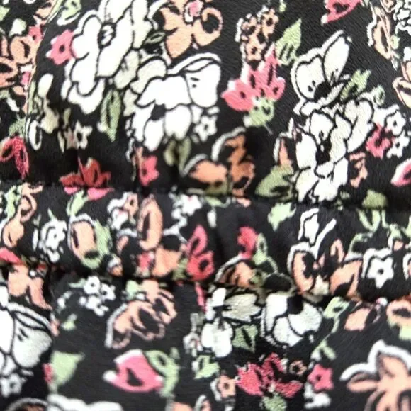 EC MAX STUDIO FLORAL WRAP SHIRT W/ ELASTIC WAIST SZ.L - Picture 4 of 6